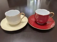 未使用 希少 大倉陶園 色蒔き デミタスカップ＆ソーサー 3客セット 