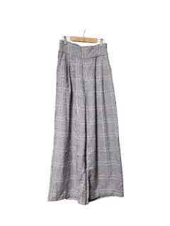 ROPE' PICNICチェック 格子柄ガウチョパンツ グレー/ピンクサイズ38