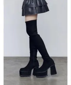 emoda スクエアフィットロングブーツ l