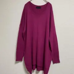 ニット セーター ピンク 長袖 サイズ4 XL レディース