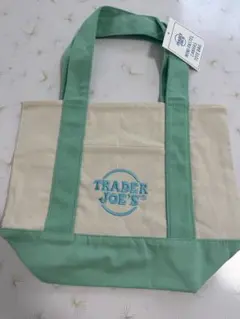 人気！トレジョ　ミニトート　パステルミントグリーン