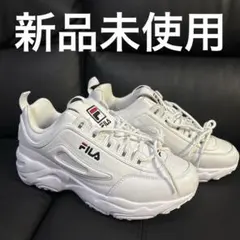FILA ホワイト スニーカー 厚底　25.5cm ディスラプター2 FS