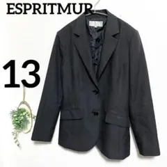 《美品》 エスプリミュール テーラージャケット スーツ ブラック L オフィス