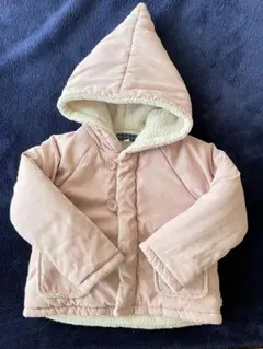 ピンク フード付き 中綿コート