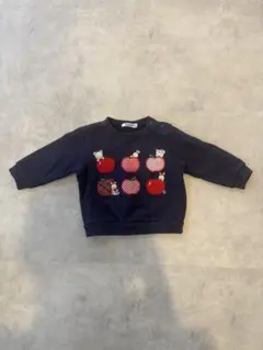 familiar リンゴ刺繍 トレーナー 80