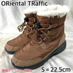【綺麗】ORiental TRaffic レースアップスノーブーツ キャメル S