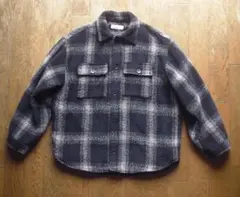 レイジブルー　シャギーチェックCPOブルゾン　★新品　Lサイズ　A■125