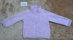 ユニクロ ファーリーフリース 紫 110