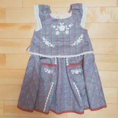 Souris 花柄刺繍ワンピース 130cm