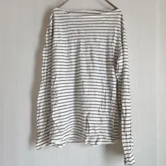 アメリカンアパレル ボーダー カットソー 【XS】　ロンT ホワイト×ブラック