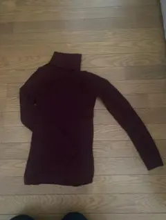 ウール100%ちくちくしないタートルネックセーター 無印用品