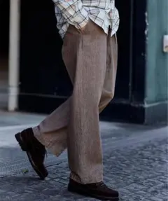 グリーンレーベルリラクシング シグネチャーデニム ワイドタックパンツ