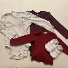 H&M/ジェラピケ/petit mainベビー服と靴下4点セット