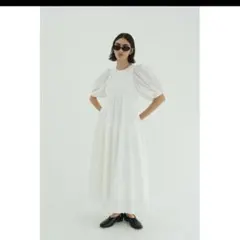 21日までの出品】PINUE⭐︎ラッフルシャツワンピース（WHITE）Sサイズ