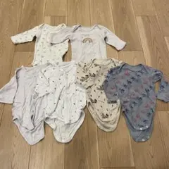 ロンパース　長袖　ボディスーツ　前開きあり　6枚セット