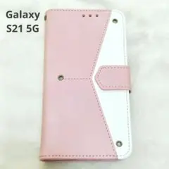 ⭐️未使用⭐️Galaxy S21 5G 手帳型ケース レザー ピンク可愛い