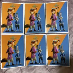 新品、未使用。ズートピア ポストカード 6枚セット。