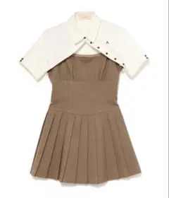 最安値】andmary Dahlia set dress mocha モカ - メルカリ