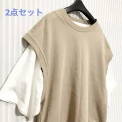 WEGO メンズTシャツ ベスト 2点セット レディースでもOKのサムネイル