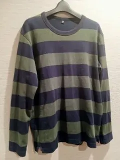 【OLD UNIQLO】ボーダー ロンT L レイヤード archive Y2K