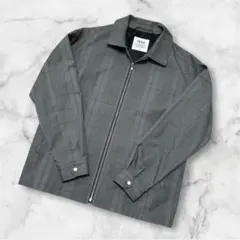 ikka グレー チェック　ジャケット ブルゾン　イッカ　アウター　ジップ