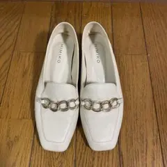 HIMIKO レザー ローファー アイボリー22.5cm