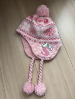 ユニバーサルスタジオ ピンクニット帽　子供用