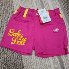 ベビードール　ポケット刺繍　ショートパンツ　ピンク