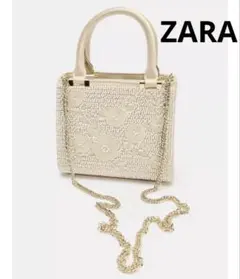 美品！ COACH ハンド ショルダー バッグ スタッズ 花柄 ベージュ 白 