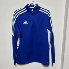 adidas 青 長袖シャツ & 黒 パンツセット