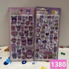 海外正規品☆キティクロミサンリオボンボンドロップ風シール2枚セッ