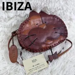 希少IBIZA イビサ 犬 ショルダーバッグ 本革 アニマル イヌ 黒 斜