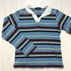 EASTBOY 長袖シャツ ストライプ　ボーダー　　イーストボーイ　襟付き　古着