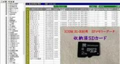 即使用可！ICOM IC-R30用　SPメモリーデータ microSDカードのサムネイル