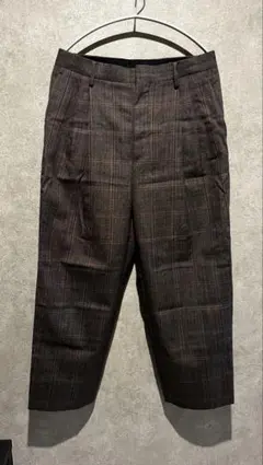 【美品・21AW】AURALEE ウール チェック スラックス サイズ3