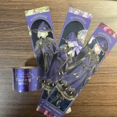 ツイステ ポムフィオーレ 銀テープ風マスキングテープ クリアしおり