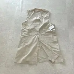 Rough Rare〔M~L〕綿100% ロングジレ ベスト Ｖネック ボタン