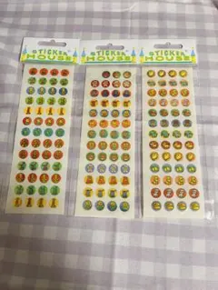 平成レトロ　STICKER HOUSE キャラクターシール 3シート　セット