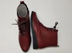 新品未使用、　23.5ｃｍM　レッドブラウン　３ｃｍヒール　筒丈約12.5ｃｍ