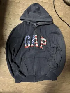 00s OLD GAP ジップパーカー アメリカ国旗 短丈 y2k ネイビー L - メルカリ