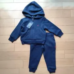 【新品】ラルフローレン 90cm/2T スウェット パーカー&パンツ ネイビー