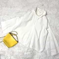 最終価格 美品 TODAYFUL✨シャツ 長袖 ホワイト 白 袖ゆったり F 春のサムネイル