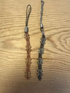 ビーズ ストラップ 2本セット ハンドメイド