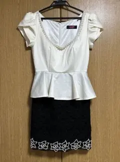 キャバドレス ペプラム ミニドレス