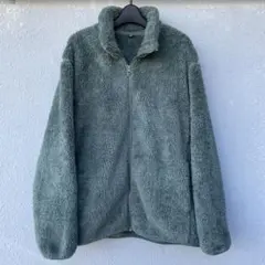 ユニクロ ファーリーフリースフルジップジャケット グリーン XL UNIQLO