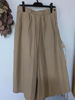 D.M.G ドミンゴ ⿻ コットン タック ルーズパンツ ガウチョパンツ 秋
