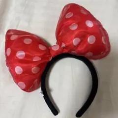 ディズニー ミニー カチューシャ 赤 水玉