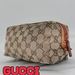 Gucci GGパターン ポーチ ベージュ - メルカリ