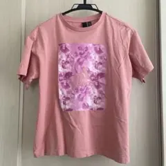 adidas 花柄プリント Tシャツ ピンク