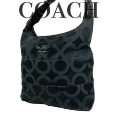 美品 COACH コーチ ショルダーバッグ シグネチャー ブラック 14139のサムネイル